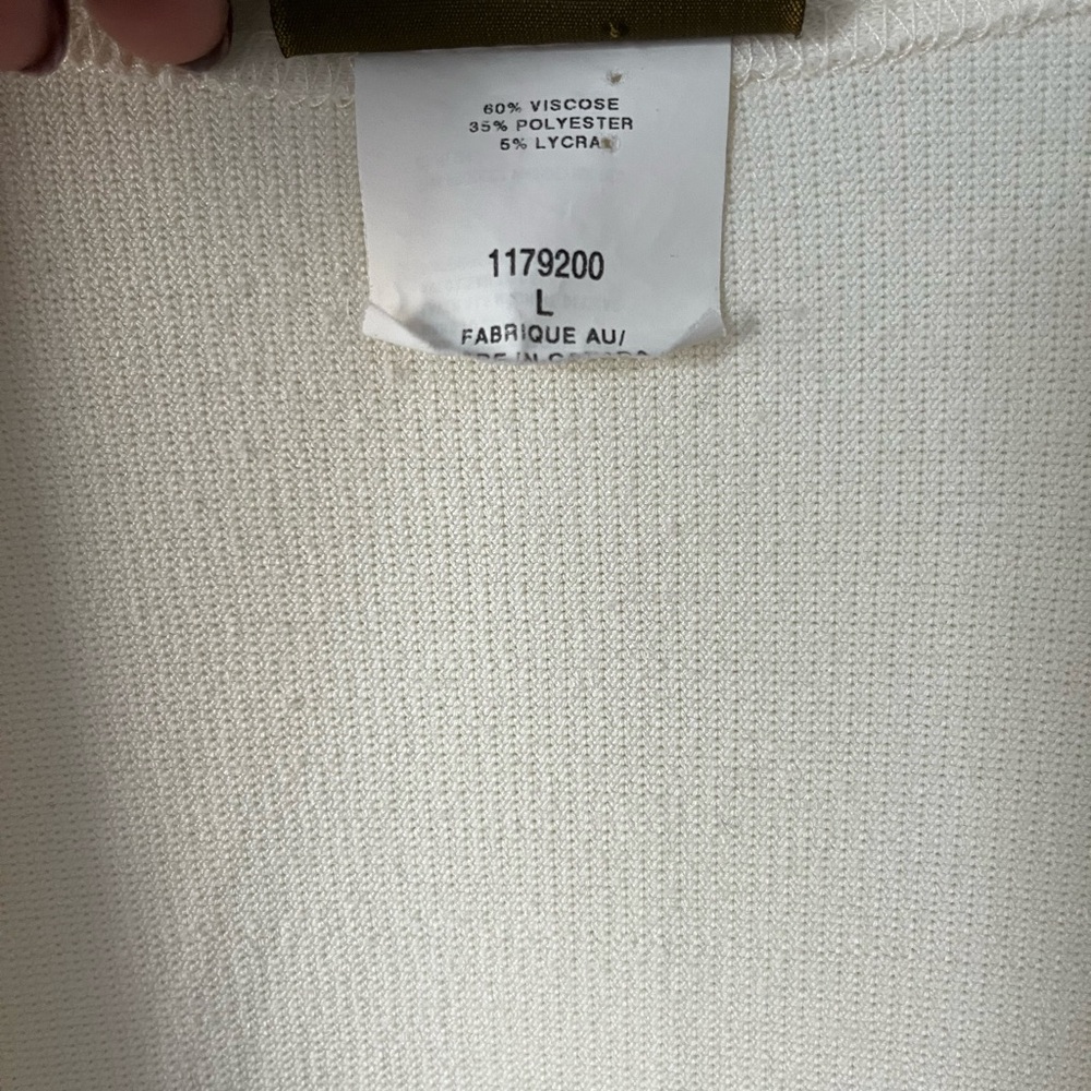 Linda Lundstrom vintage long cream cardigan - Picture 7 of 10